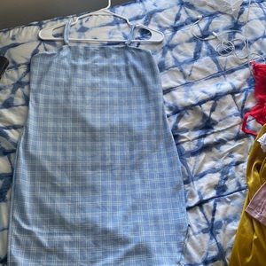 Light blue checkered dress